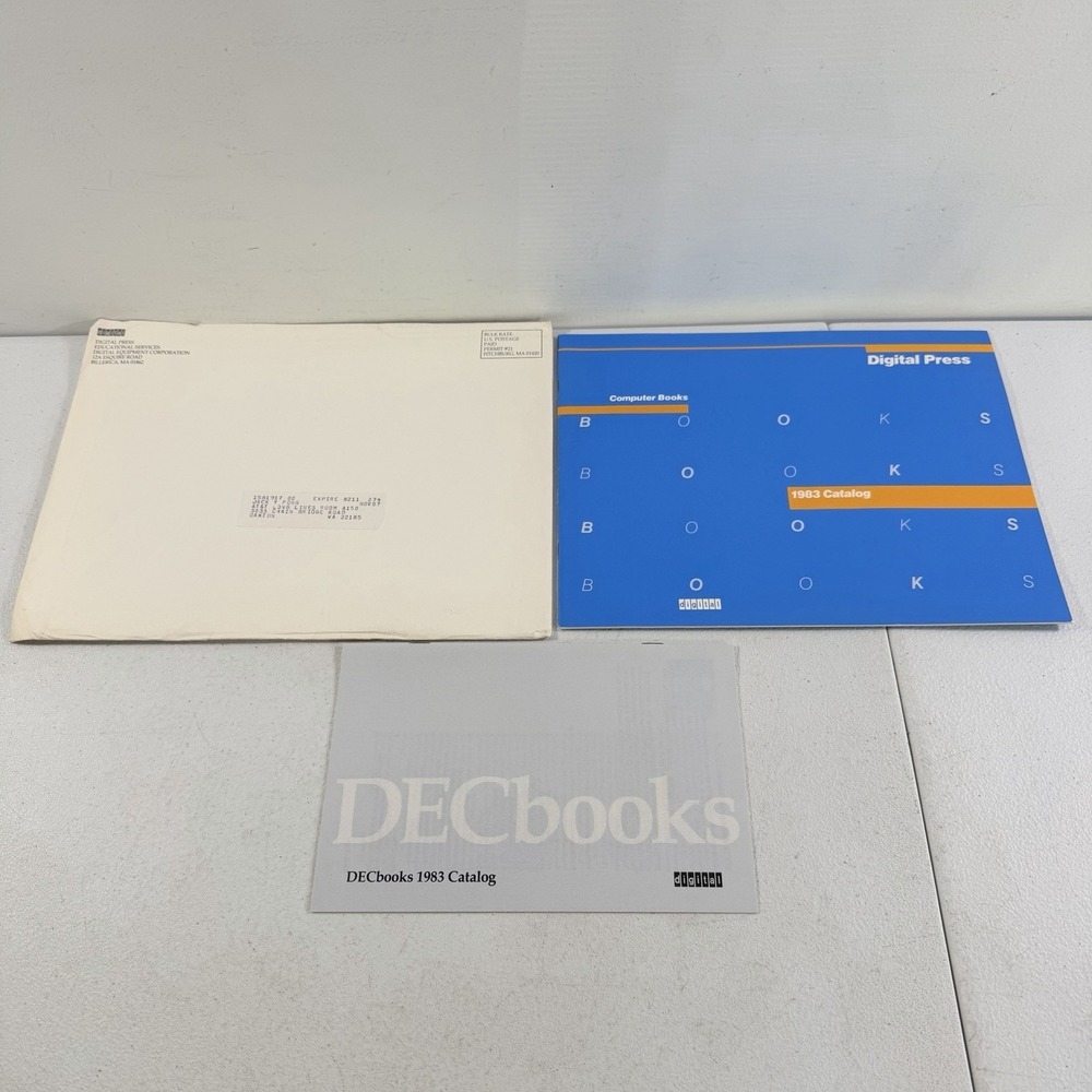 Vintage 1983 Digital Press Computer Books‎ DECbooks Catalog